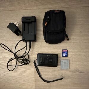 Canon PowerShot SD780 IS Black Camera w/ case, charger, battery, SD card
